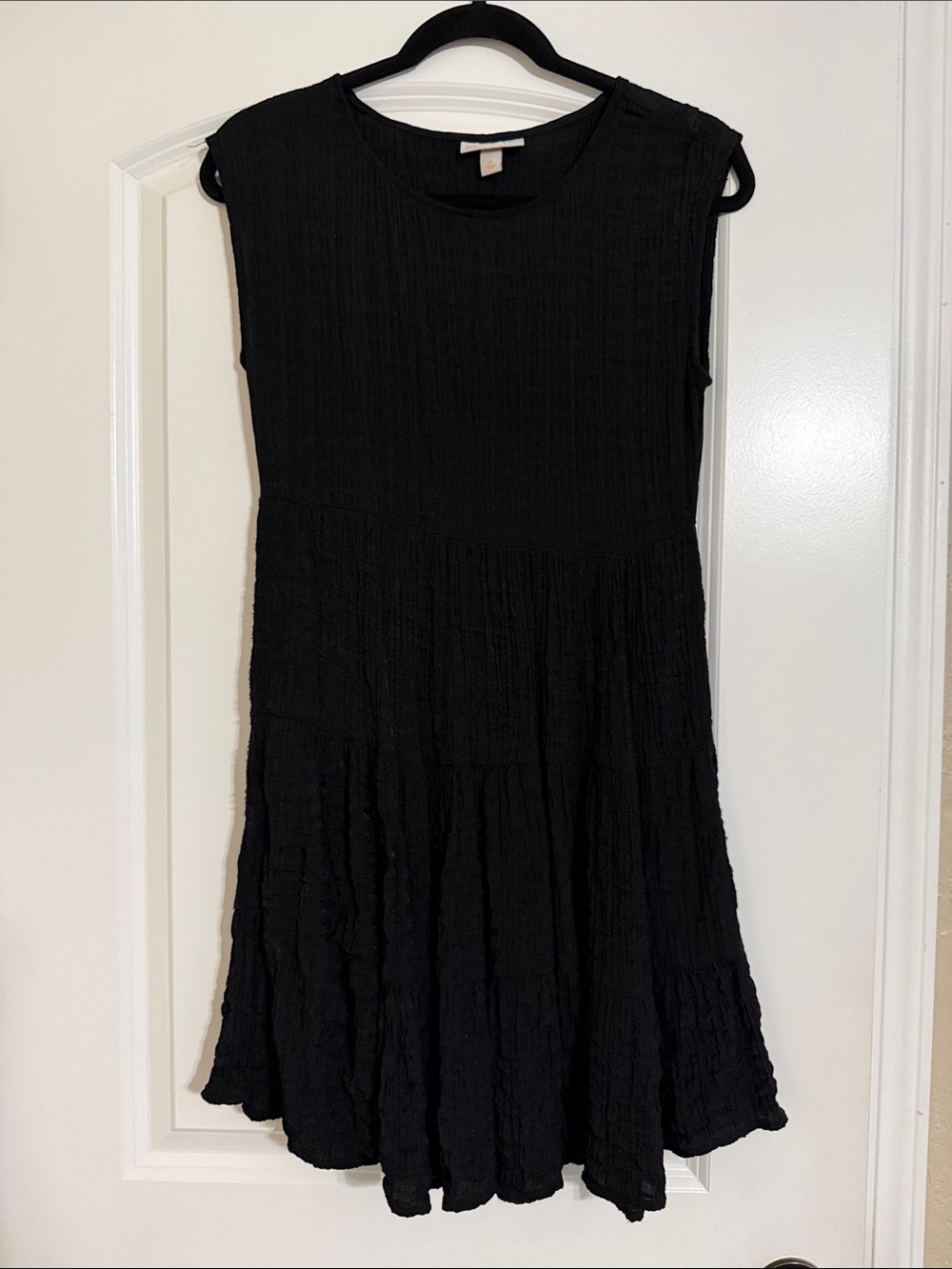 Knox Rose Tiered cap sleeve Dress Xs black